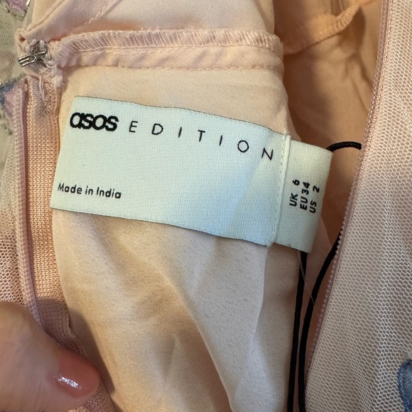 NWT Floral Embroidered Mesh Dress - Picture 4 of 6